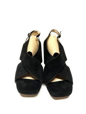 Antonio Melani black suede dress heels size 11